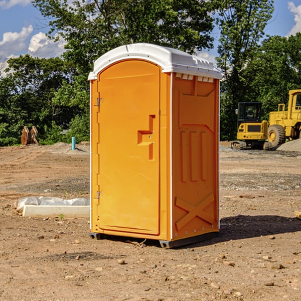 what is the expected delivery and pickup timeframe for the porta potties in Exira